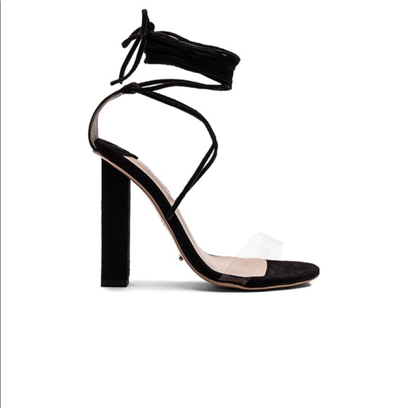 Tony Bianco Kendall Heel in Clear & Black - Picture 2 of 9